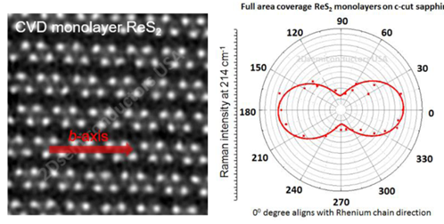 Full Area Coverage Monolayer ReS2 on c-cut Sapphire